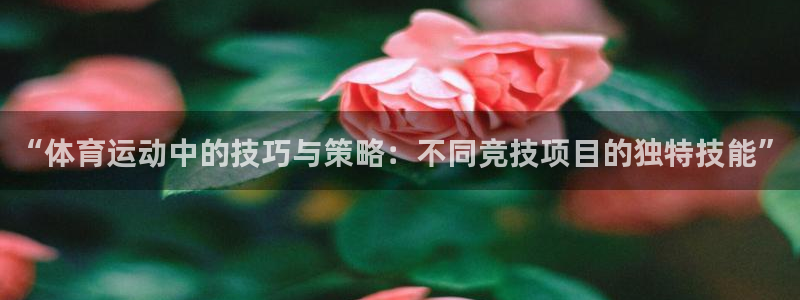 77体育：“体育运动中的技巧与策略：不同竞技项目的独特技能”